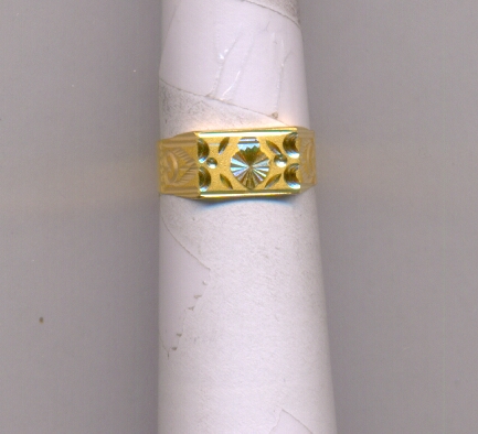 GOLD RING GENTS PLAIN FANCY