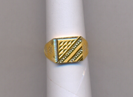 GOLD RING GENTS PLAIN FANCY
