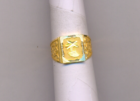 GOLD RING GENTS PLAIN FANCY