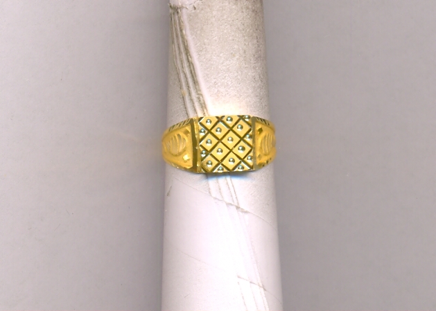 GOLD RING GENTS PLAIN FANCY