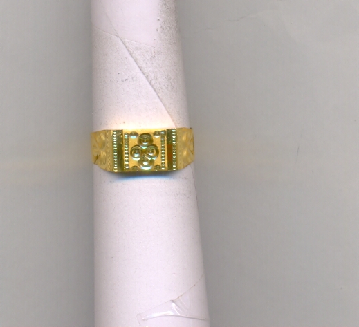 GOLD RING GENTS PLAIN FANCY