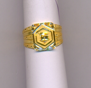 GOLD RING GENTS PLAIN FANCY