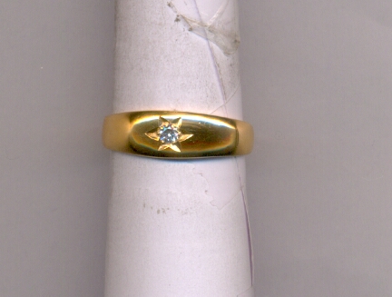 GOLD RING GENTS PLAIN FANCY