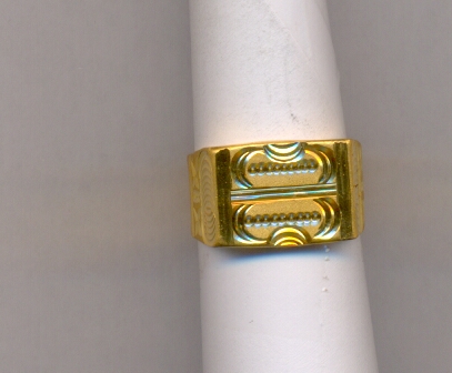 GOLD RING GENTS PLAIN FANCY