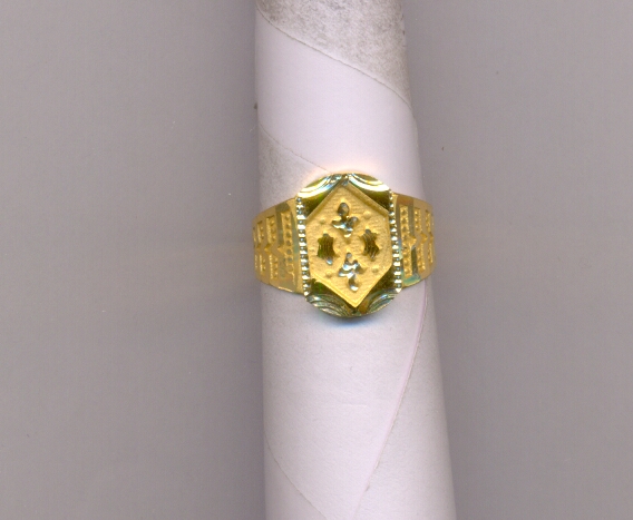 GOLD RING GENTS PLAIN FANCY