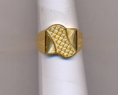 GOLD RING GENTS PLAIN FANCY