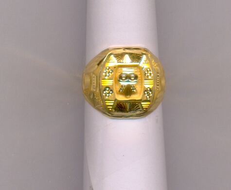 GOLD RING GENTS PLAIN FANCY