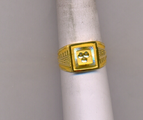 GOLD RING GENTS PLAIN FANCY