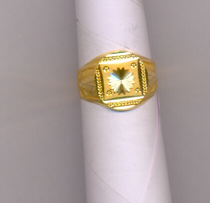 GOLD RING GENTS PLAIN FANCY