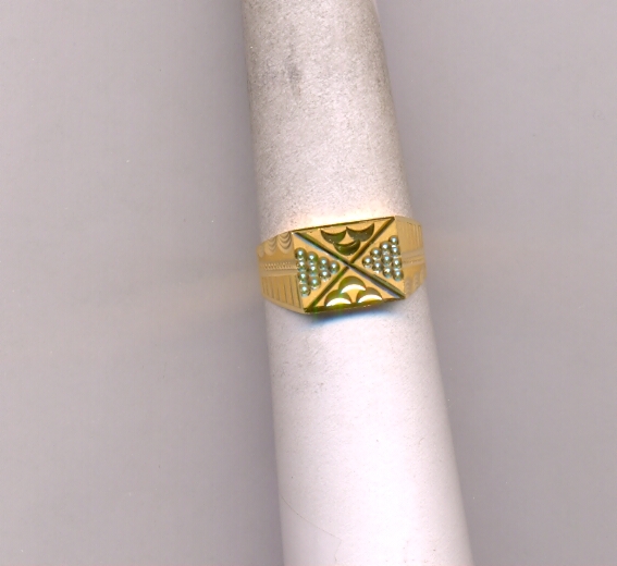 GOLD RING GENTS PLAIN FANCY