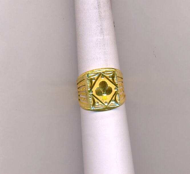 GOLD RING GENTS PLAIN FANCY