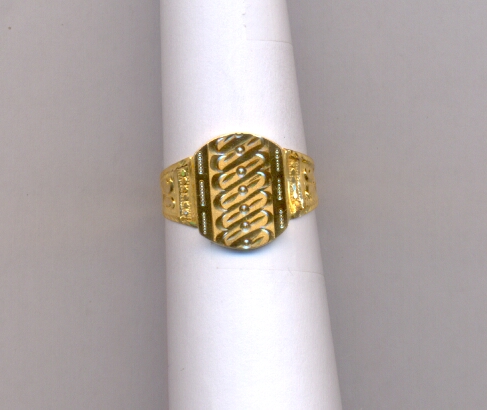 GOLD RING GENTS PLAIN FANCY
