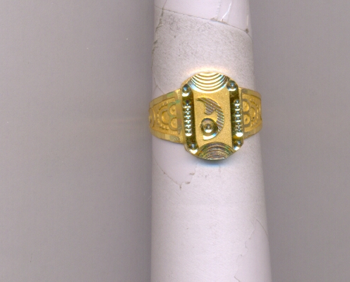 GOLD RING GENTS PLAIN FANCY