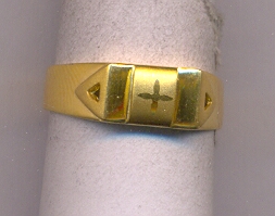 GOLD RING GENTS PLAIN FANCY