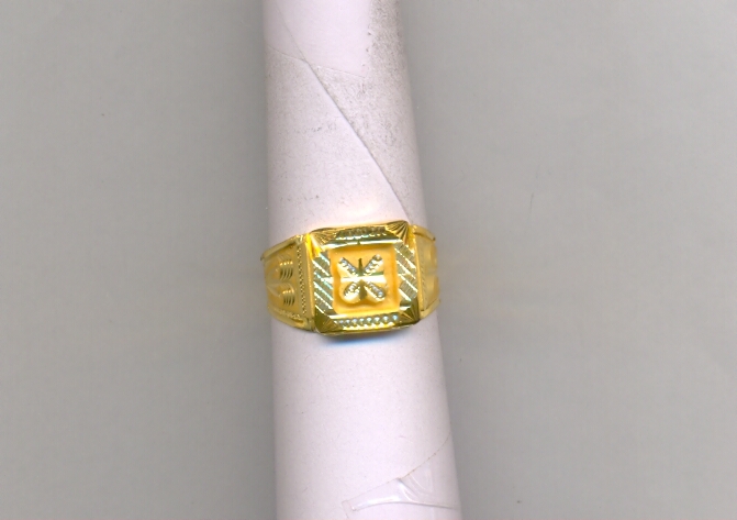 GOLD RING GENTS PLAIN FANCY
