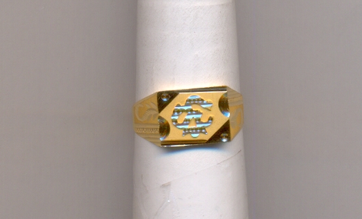 GOLD RING GENTS PLAIN FANCY