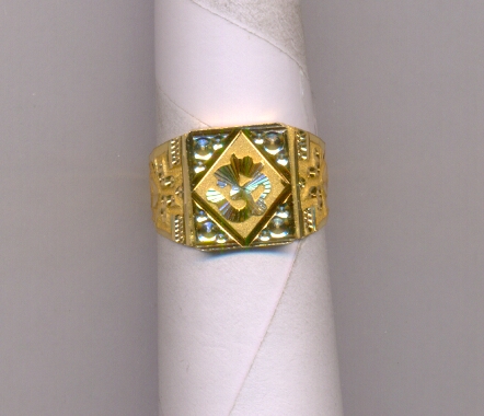 GOLD RING GENTS PLAIN FANCY