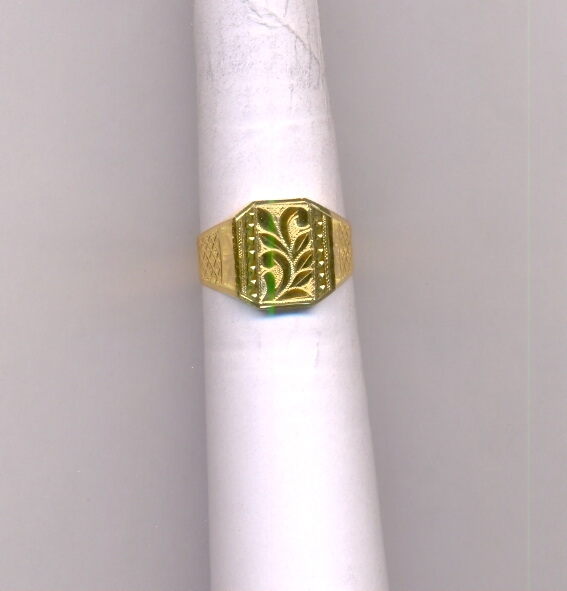 GOLD RING GENTS PLAIN FANCY