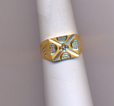 GOLD RING GENTS PLAIN FANCY