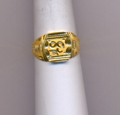 GOLD RING GENTS PLAIN FANCY