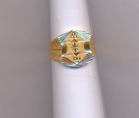 GOLD RING GENTS PLAIN FANCY