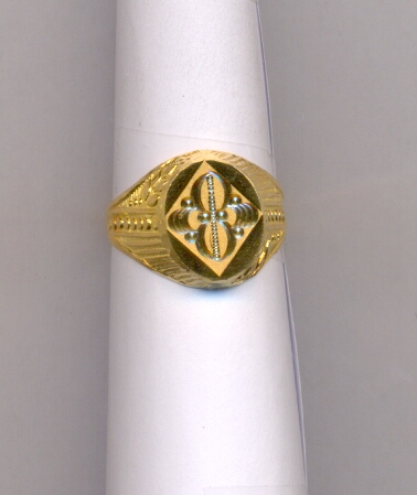 GOLD RING GENTS PLAIN FANCY
