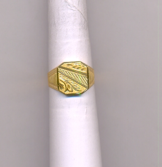 GOLD RING GENTS PLAIN FANCY