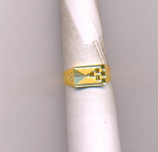 GOLD RING GENTS PLAIN FANCY