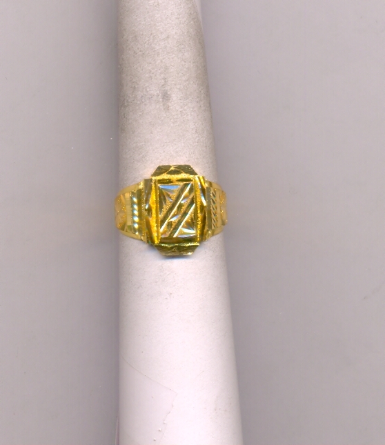 GOLD RING GENTS PLAIN FANCY