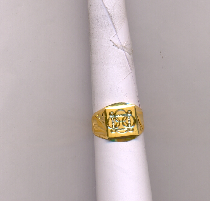 GOLD RING GENTS PLAIN FANCY