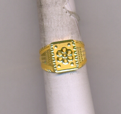 GOLD RING GENTS PLAIN FANCY