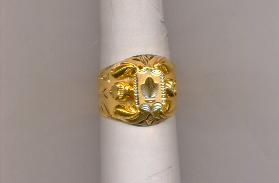 GOLD RING GENTS PLAIN FANCY