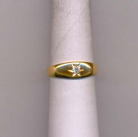 GOLD RING GENTS PLAIN FANCY