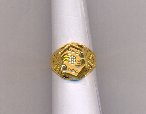 GOLD RING GENTS PLAIN FANCY