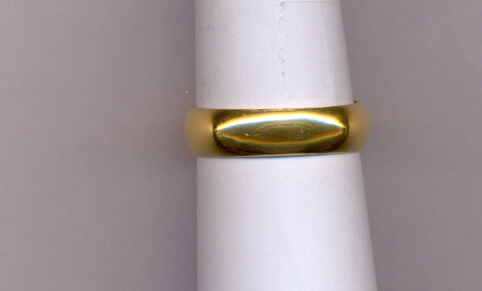 GOLD RING GENTS PLAIN FANCY