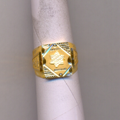 GOLD RING GENTS PLAIN FANCY