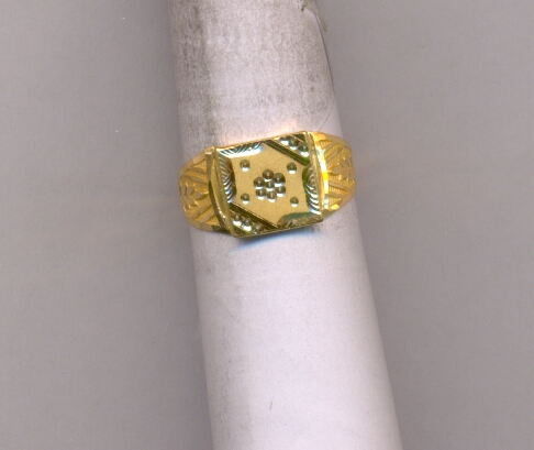 GOLD RING GENTS PLAIN FANCY