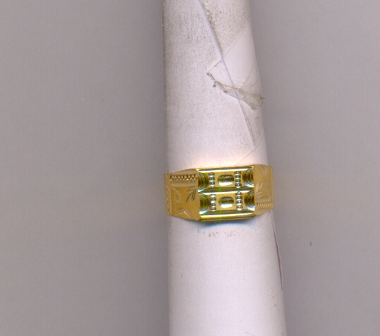 GOLD RING GENTS PLAIN FANCY