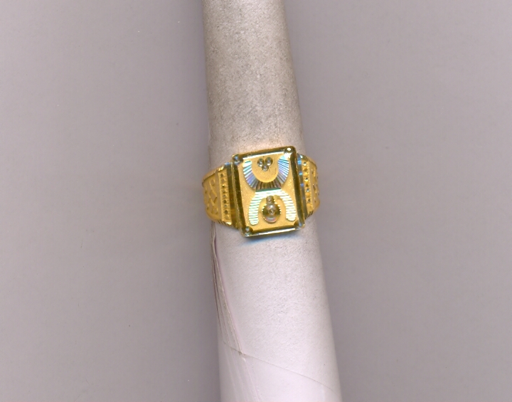 GOLD RING GENTS PLAIN FANCY