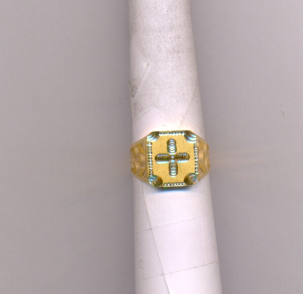 GOLD RING GENTS PLAIN FANCY