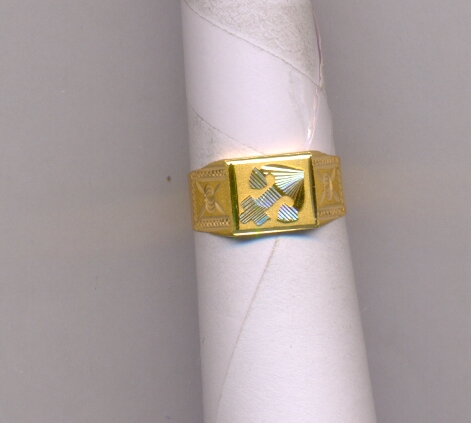 GOLD RING GENTS PLAIN FANCY