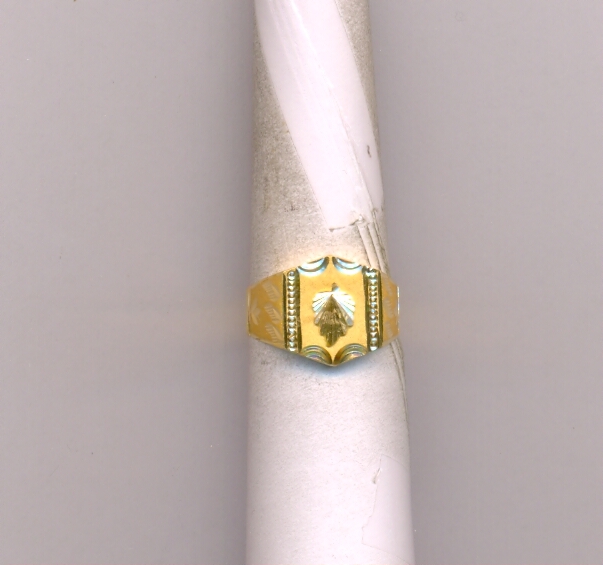 GOLD RING GENTS PLAIN FANCY