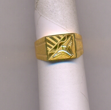 GOLD RING GENTS PLAIN FANCY