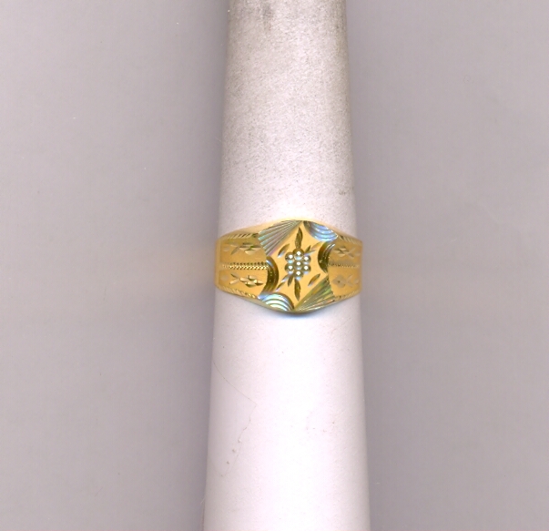 GOLD RING GENTS PLAIN FANCY