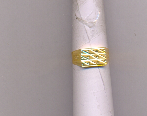 GOLD RING GENTS PLAIN FANCY