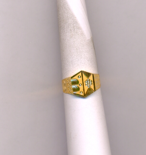 GOLD RING GENTS PLAIN FANCY