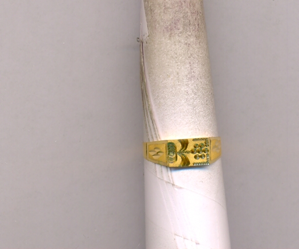 GOLD RING GENTS PLAIN FANCY