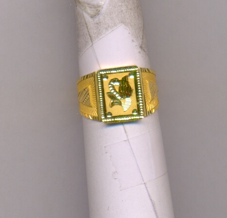 GOLD RING GENTS PLAIN FANCY