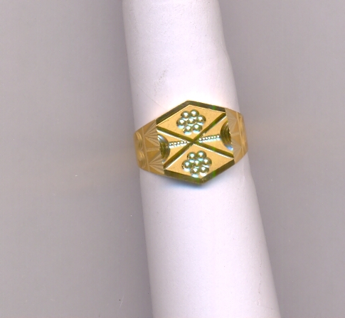 GOLD RING GENTS PLAIN FANCY