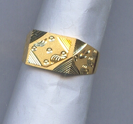GOLD RING GENTS PLAIN GENERAL